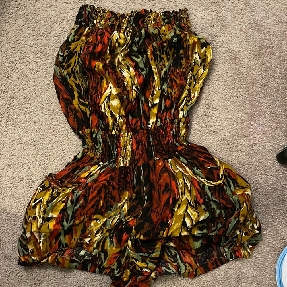 Multicolor romper with pockets